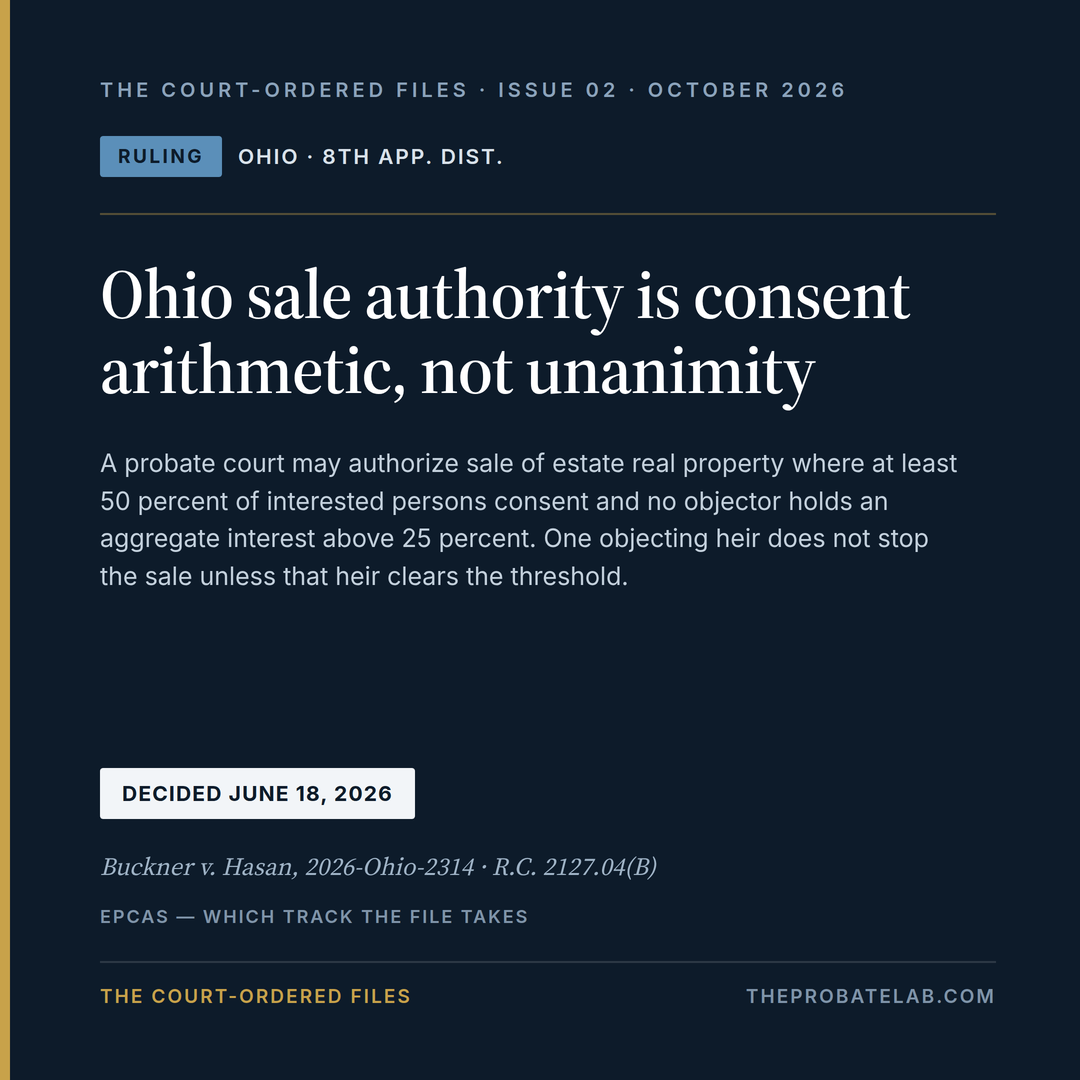 One Relative Said No. In Ohio, That May Not Stop the Sale.