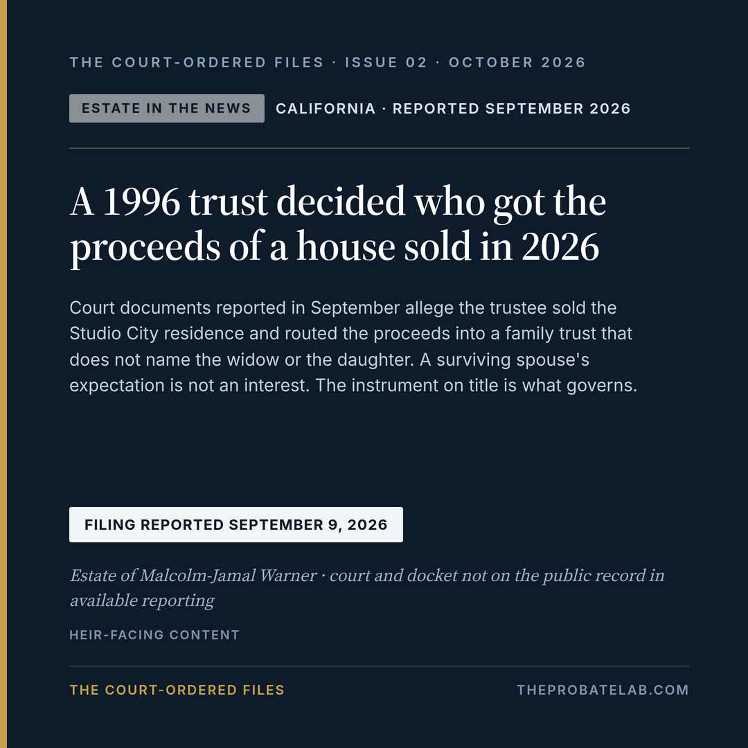 Two Estates in the News, and the Same Question Underneath Both